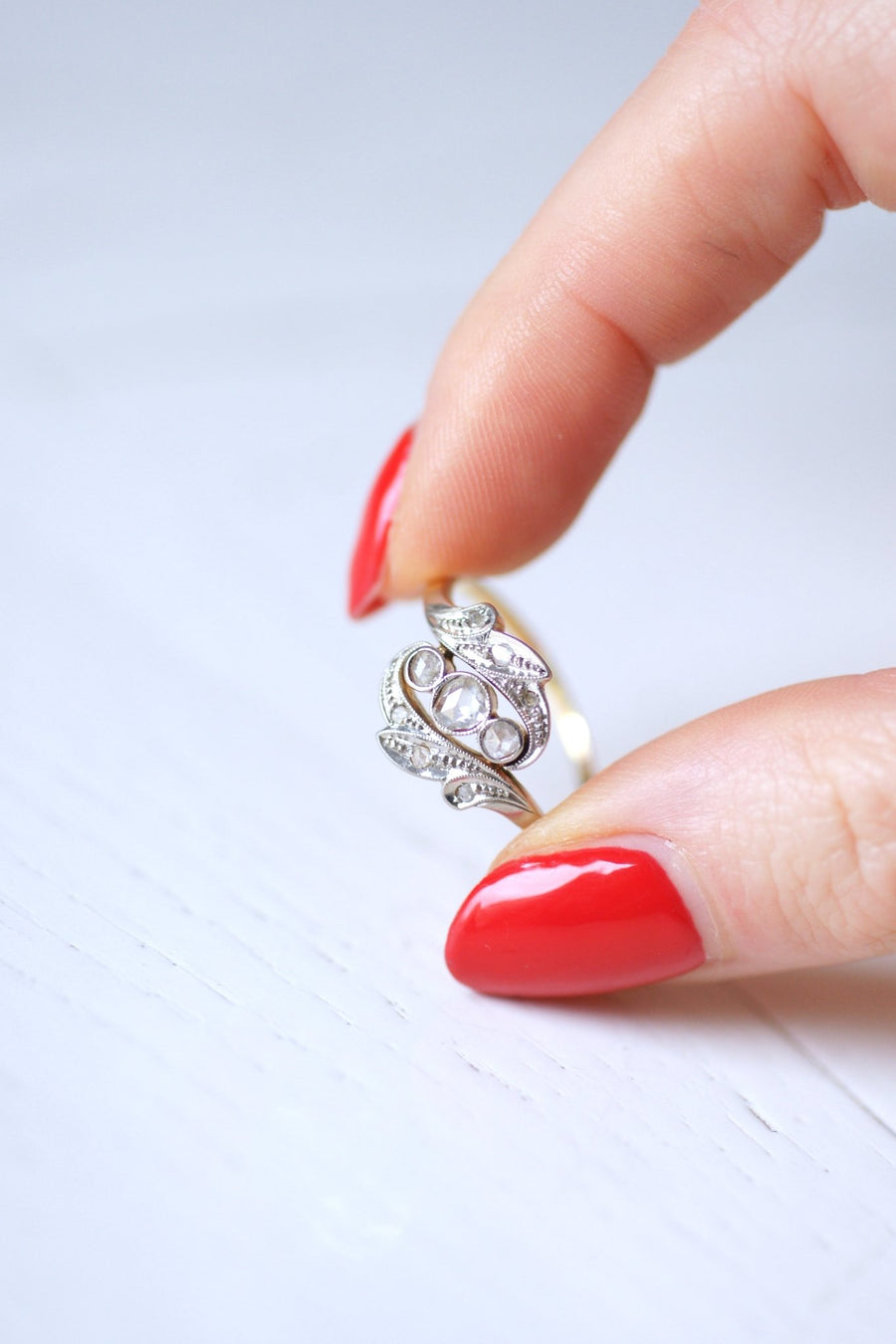 Belle Epoque gold and diamond engagement ring - Galerie Pénélope
