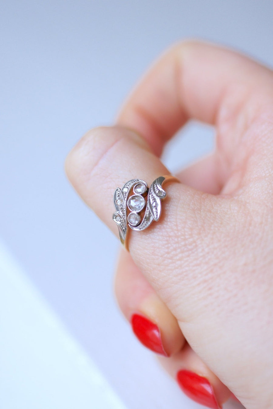 Belle Epoque gold and diamond engagement ring - Galerie Pénélope