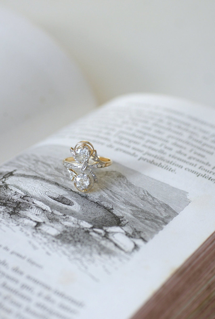 Belle Epoque engagement ring Toi et moi Diamants - Galerie Pénélope