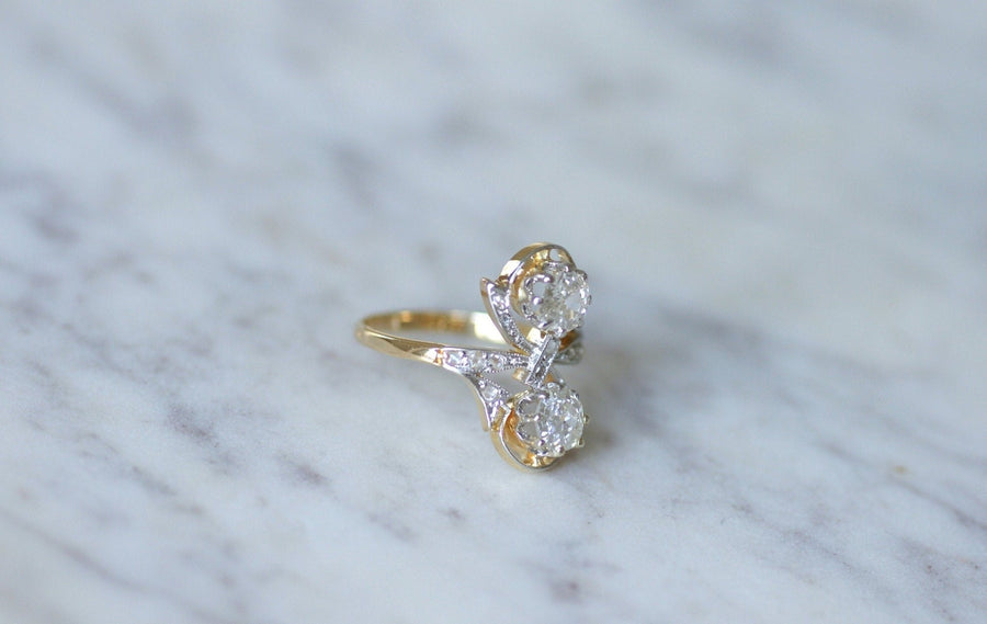 Belle Epoque engagement ring Toi et moi Diamants - Galerie Pénélope
