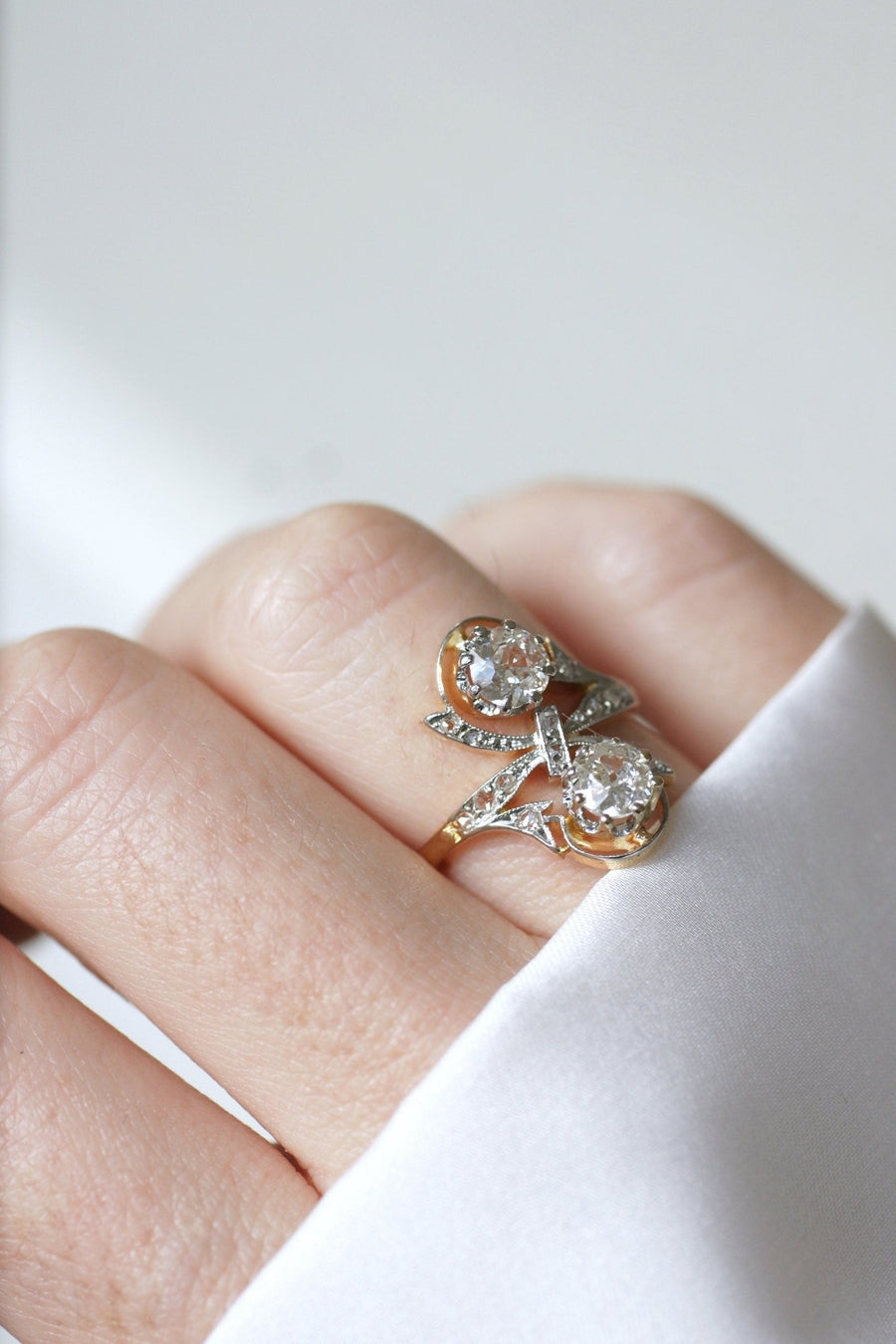 Belle Epoque engagement ring Toi et moi Diamants - Galerie Pénélope