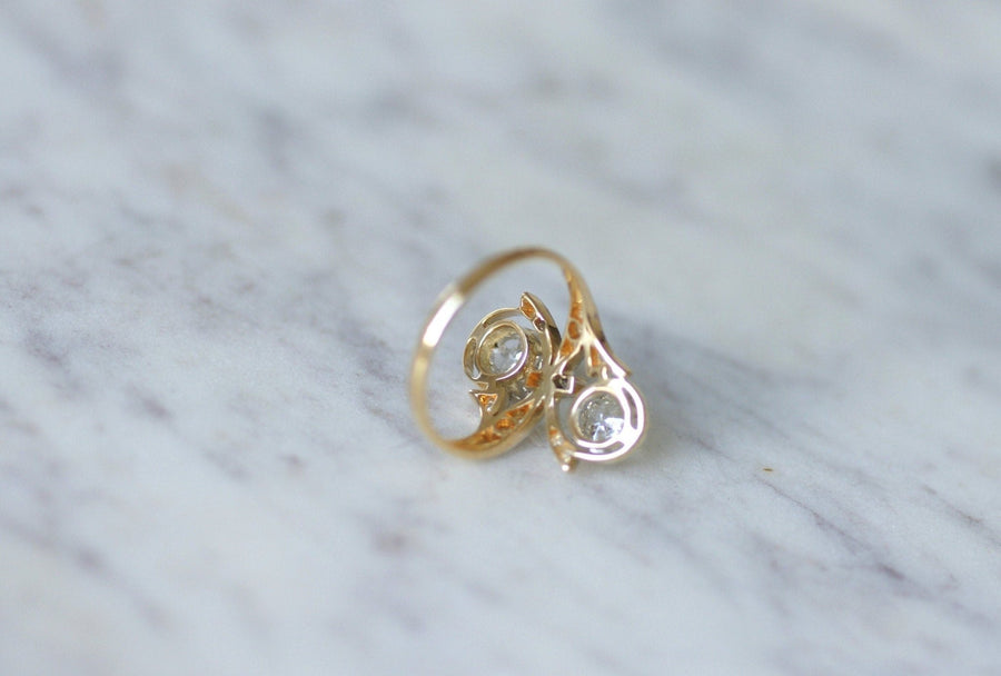 Belle Epoque engagement ring Toi et moi Diamants - Galerie Pénélope