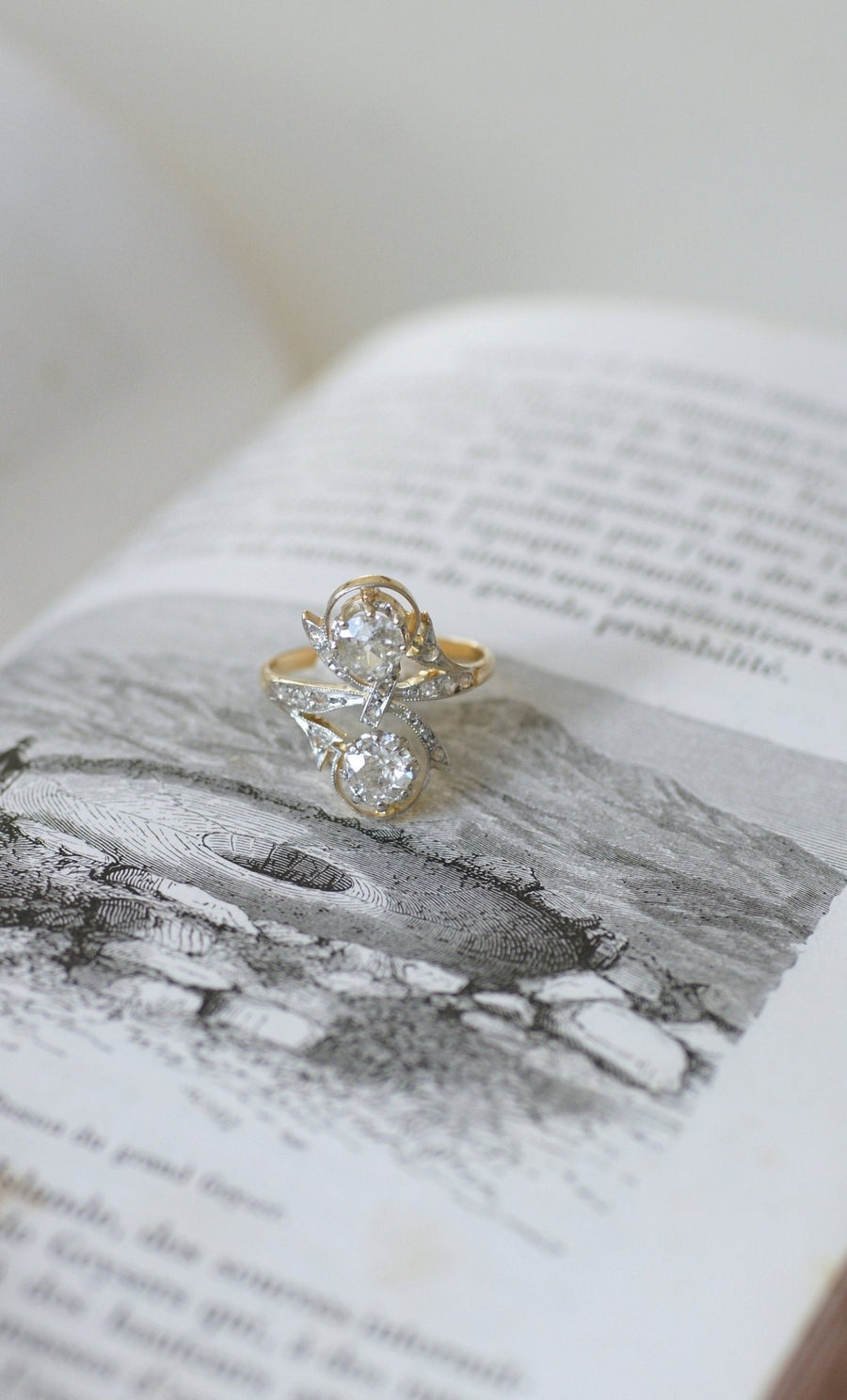 Belle Epoque engagement ring Toi et moi Diamants - Galerie Pénélope