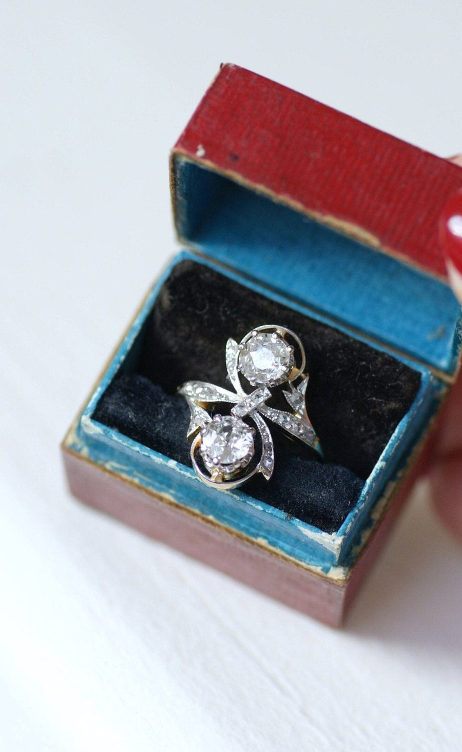 Belle Epoque engagement ring Toi et moi Diamants - Galerie Pénélope