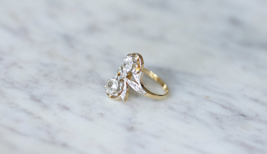 Belle Epoque engagement ring Toi et moi Diamants - Galerie Pénélope