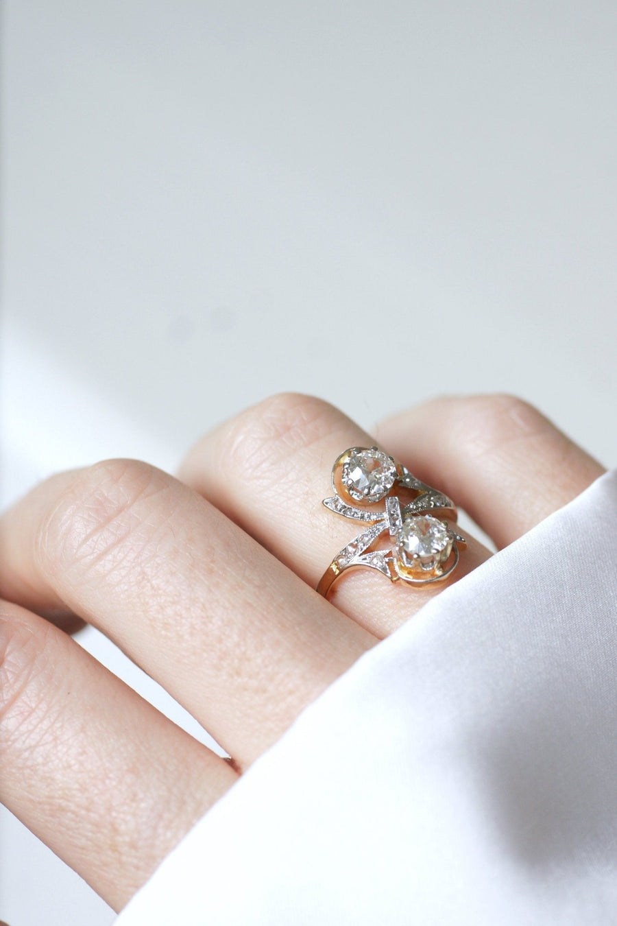 Belle Epoque engagement ring Toi et moi Diamants - Galerie Pénélope