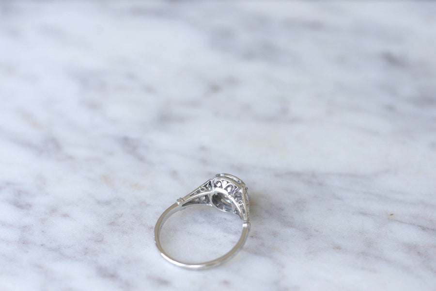 Round Art Deco diamond engagement ring - Penelope Gallery