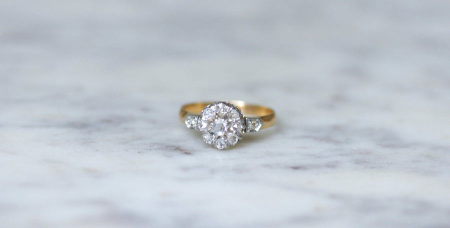 Daisy diamond engagement ring - Penelope Gallery