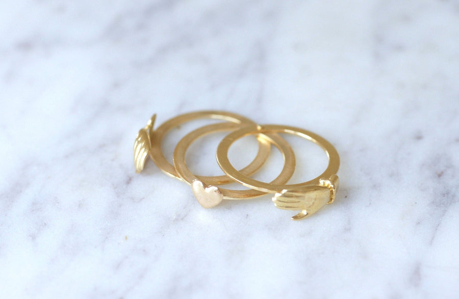 Yellow Gold Faith Ring - Penelope Gallery