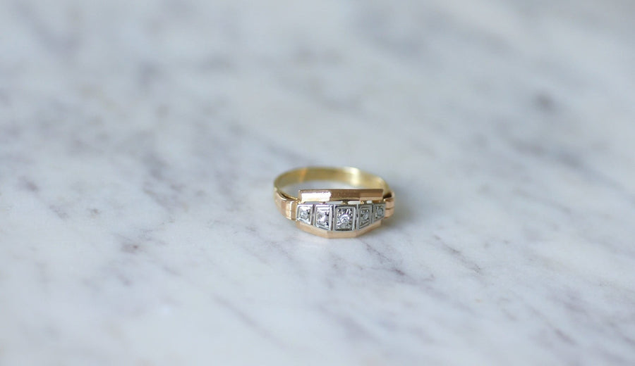 Art Deco bandeau diamond ring - Galerie Pénélope
