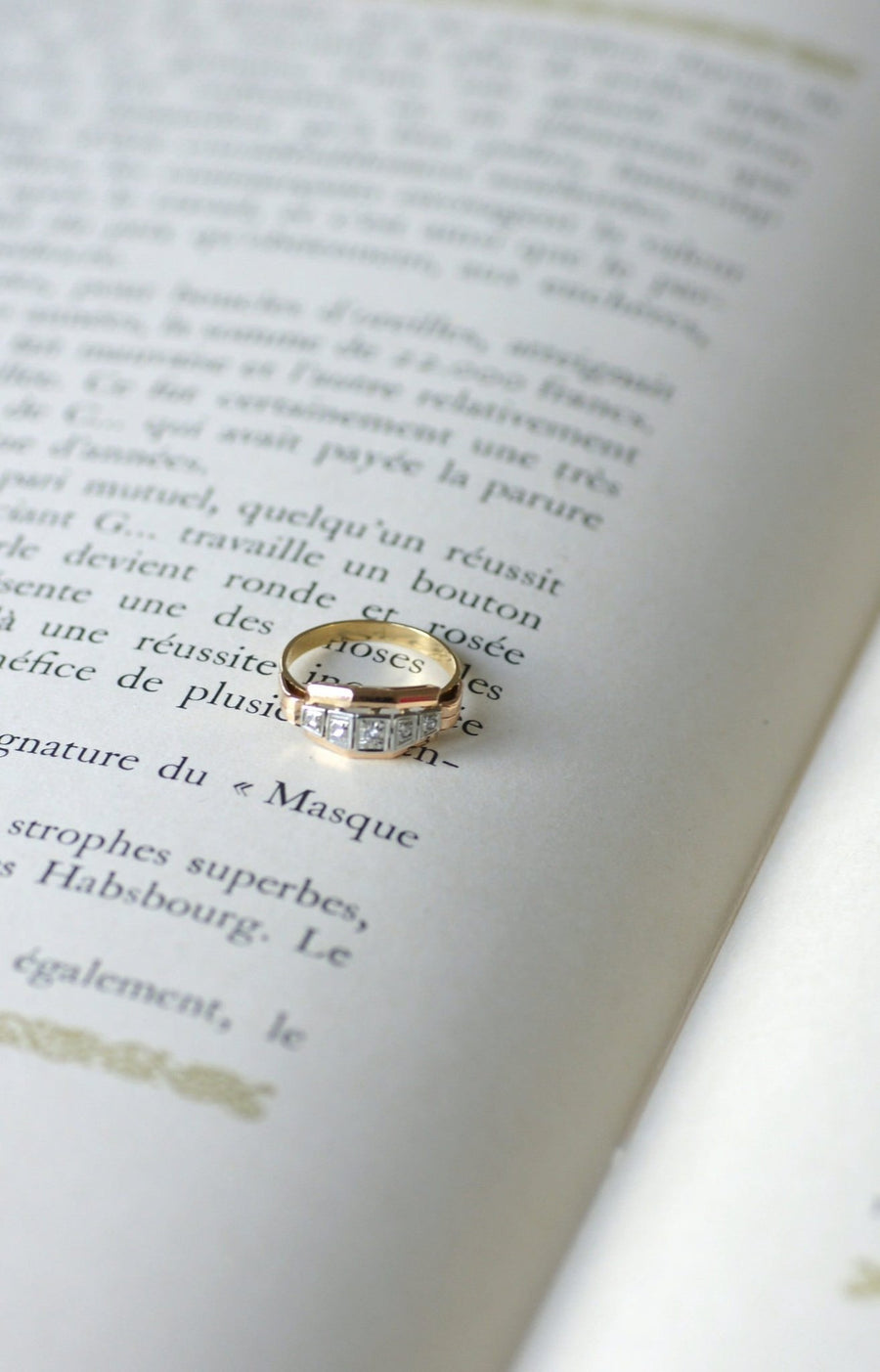 Art Deco bandeau diamond ring - Galerie Pénélope