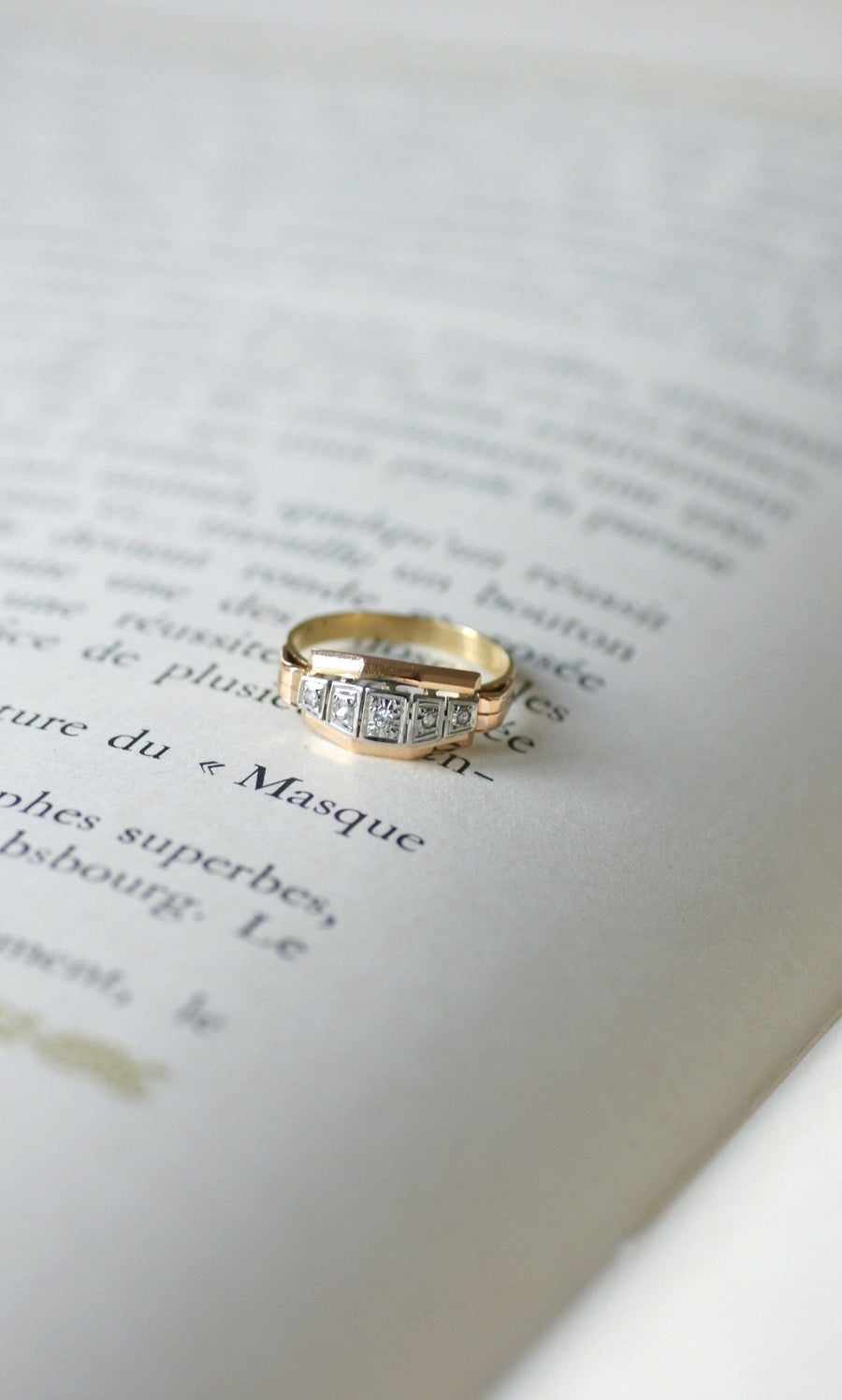 Art Deco bandeau diamond ring - Galerie Pénélope