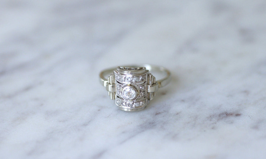 Art Deco diamond dome ring - Penelope Gallery