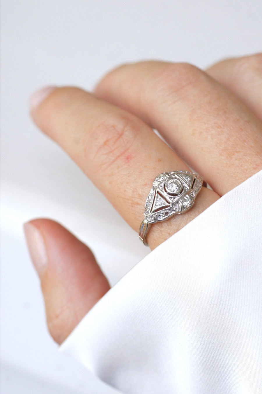Art deco diamond dome ring - Penelope Gallery