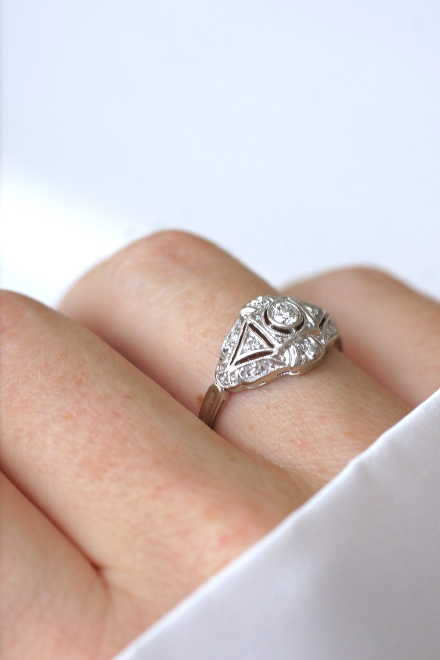 Art deco diamond dome ring - Penelope Gallery