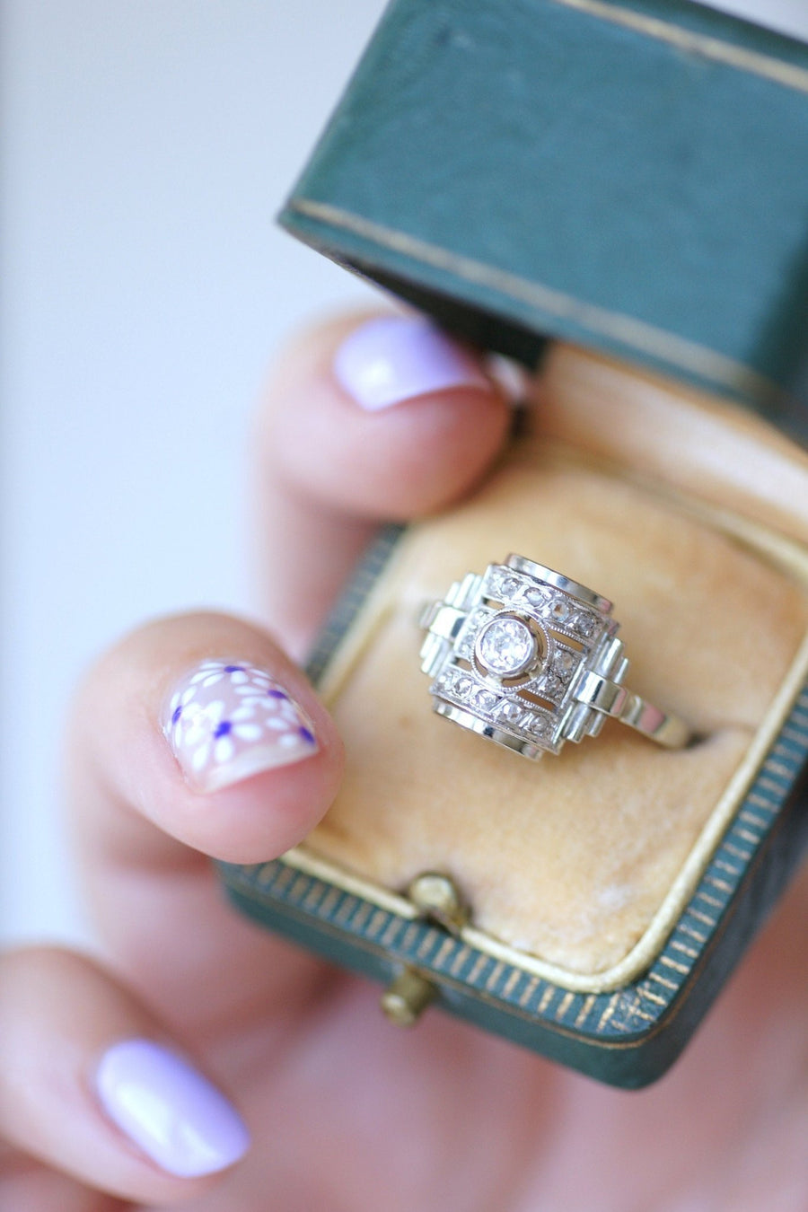 Art Deco diamond dome ring - Penelope Gallery