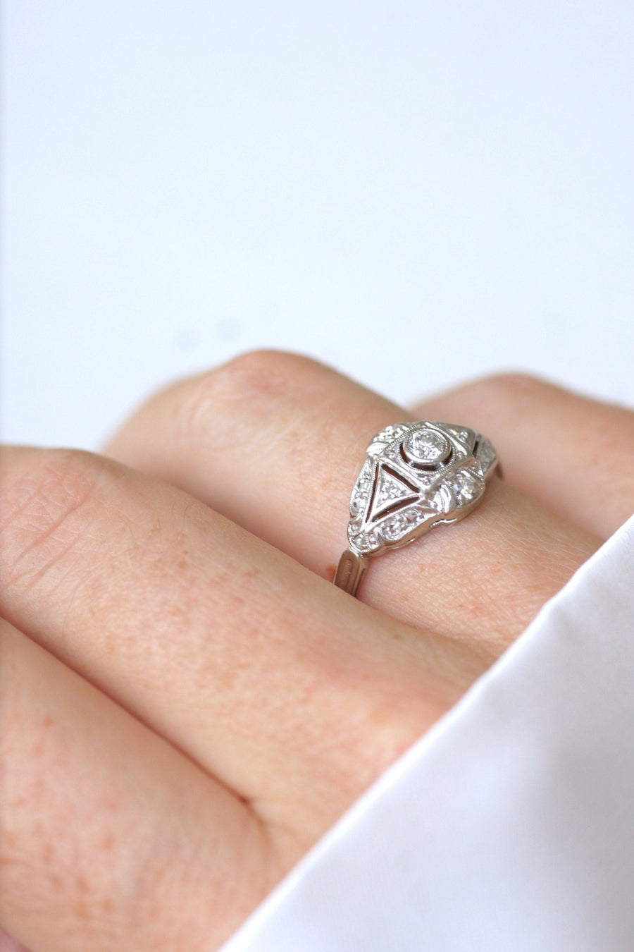 Art deco diamond dome ring - Penelope Gallery