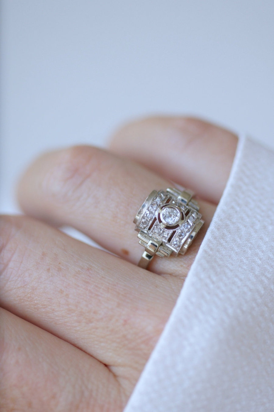 Art Deco diamond dome ring - Penelope Gallery