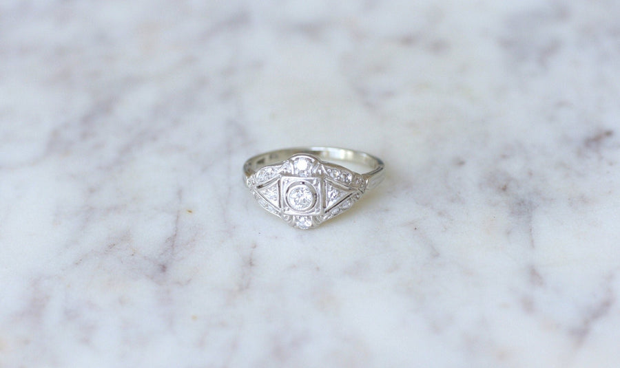 Art deco diamond dome ring - Penelope Gallery