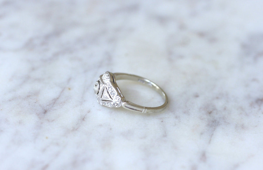 Art deco diamond dome ring - Penelope Gallery