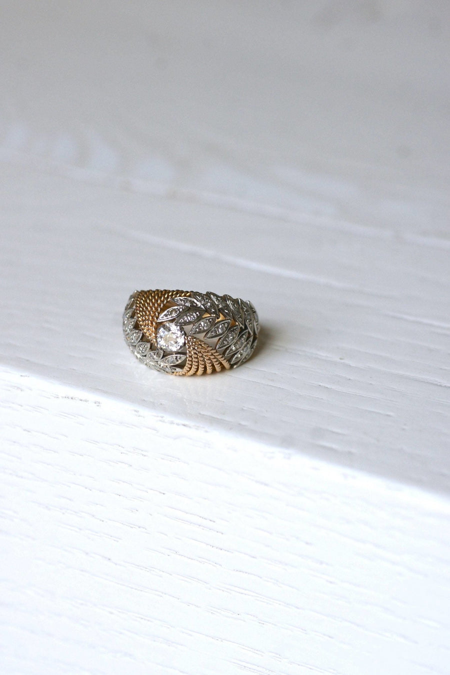 Vintage Dome Ring with Diamonds - Penelope Gallery