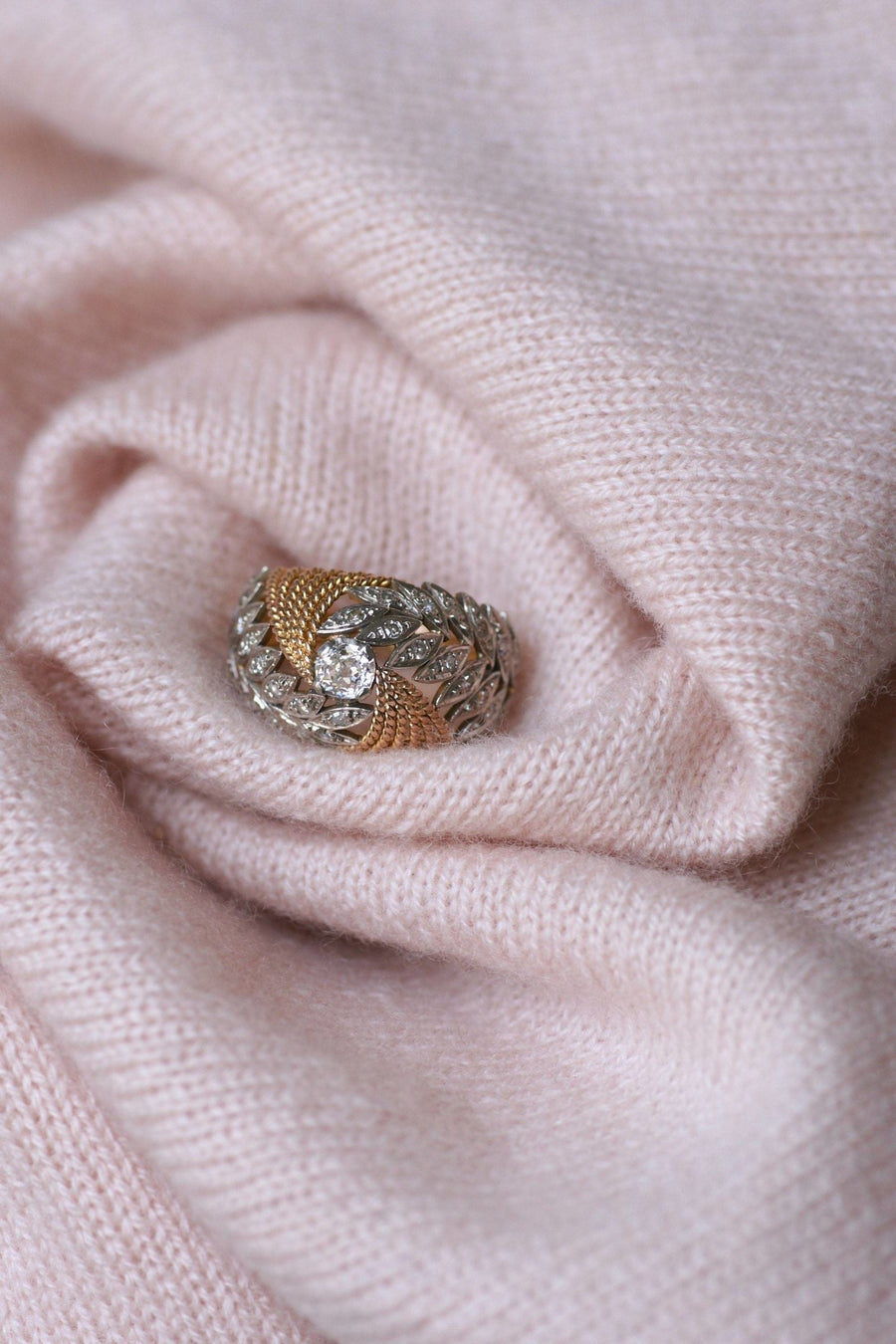 Vintage Dome Ring with Diamonds - Penelope Gallery