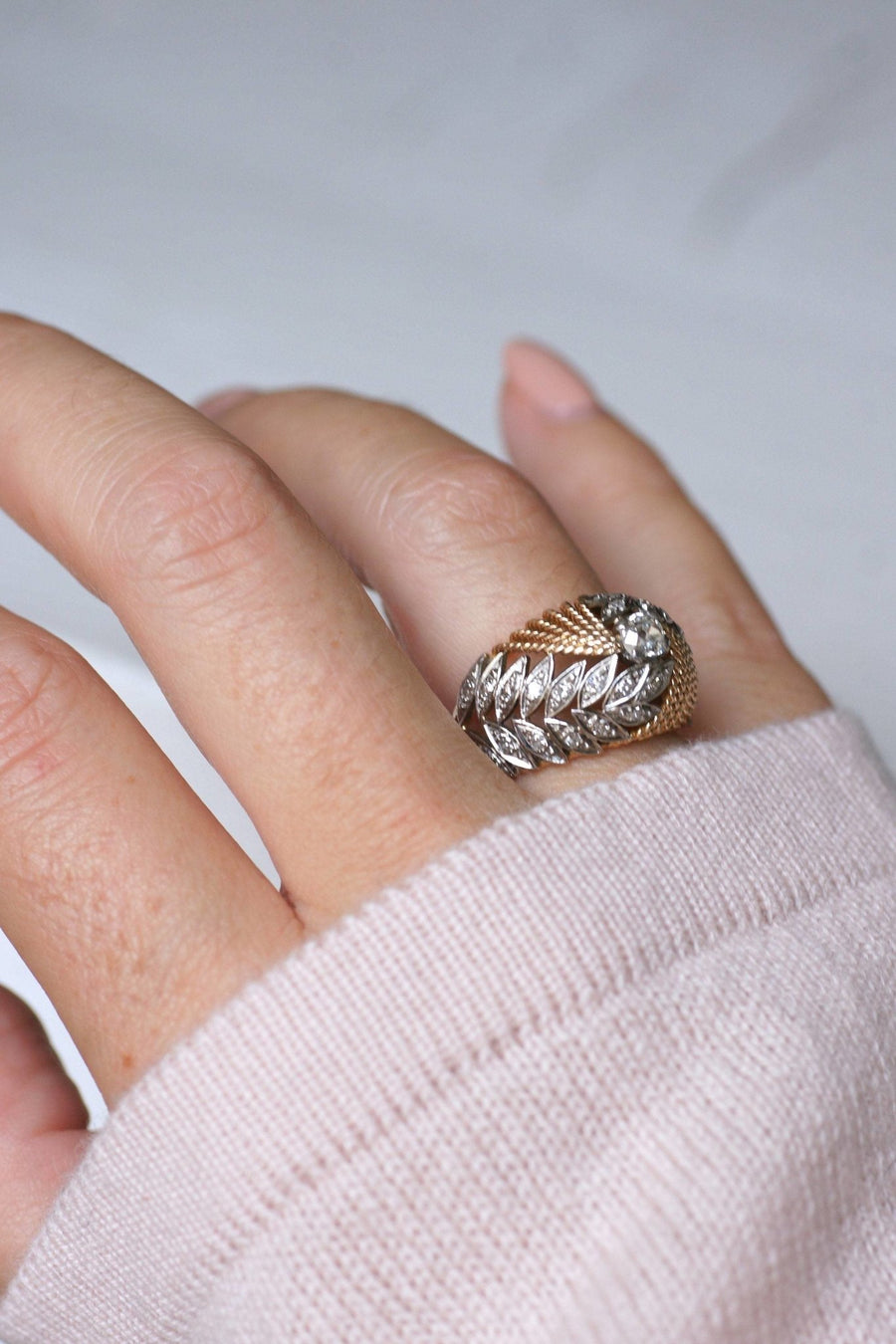 Vintage Dome Ring with Diamonds - Penelope Gallery