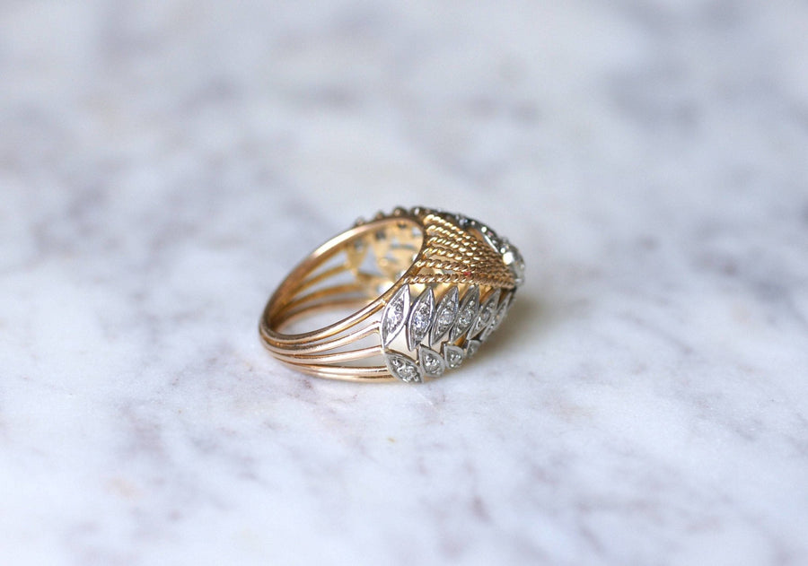 Vintage Dome Ring with Diamonds - Penelope Gallery