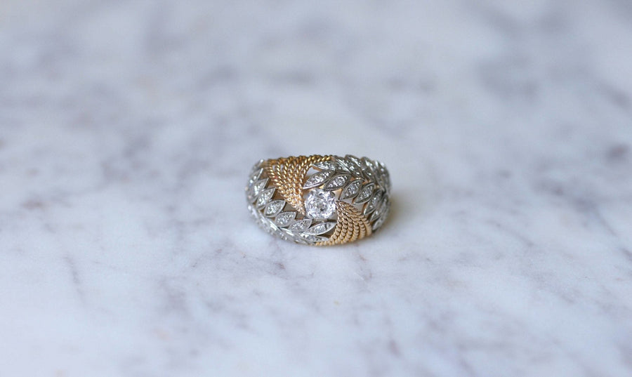 Vintage Dome Ring with Diamonds - Penelope Gallery
