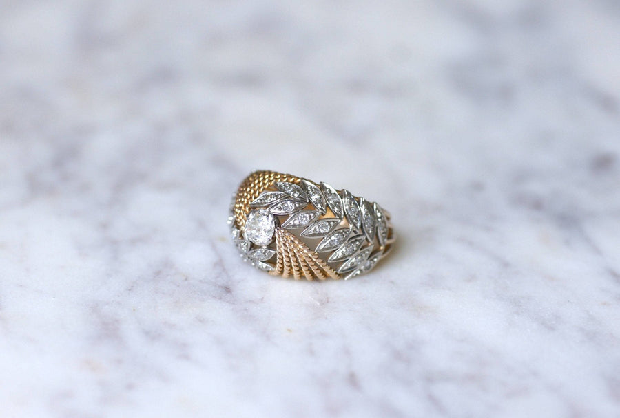 Vintage Dome Ring with Diamonds - Penelope Gallery
