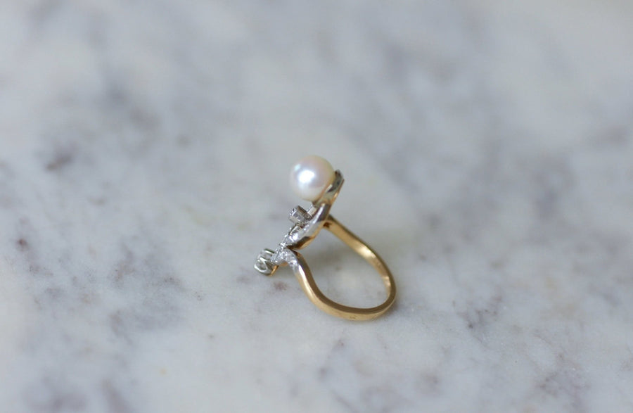 Duchess diamond and pearl ring - Penelope Gallery