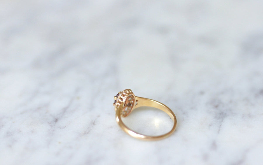 Ruby engagement ring with diamonds - Penelope Gallery