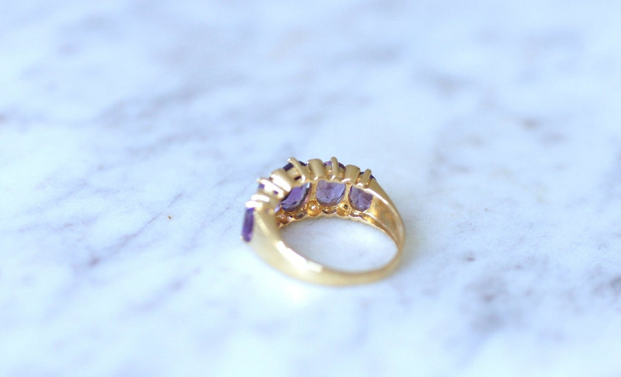Amethyst and diamond garter ring - Galerie Pénélope