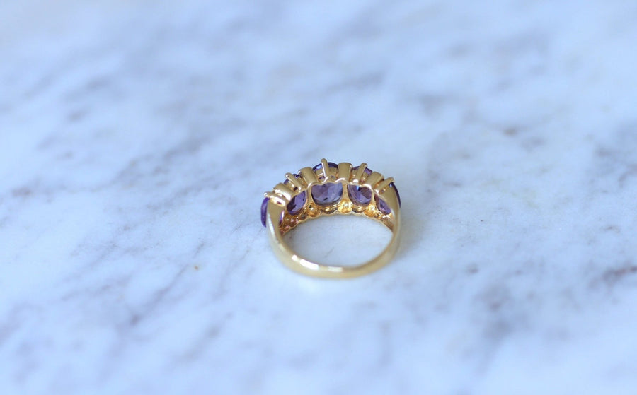 Amethyst and diamond garter ring - Galerie Pénélope