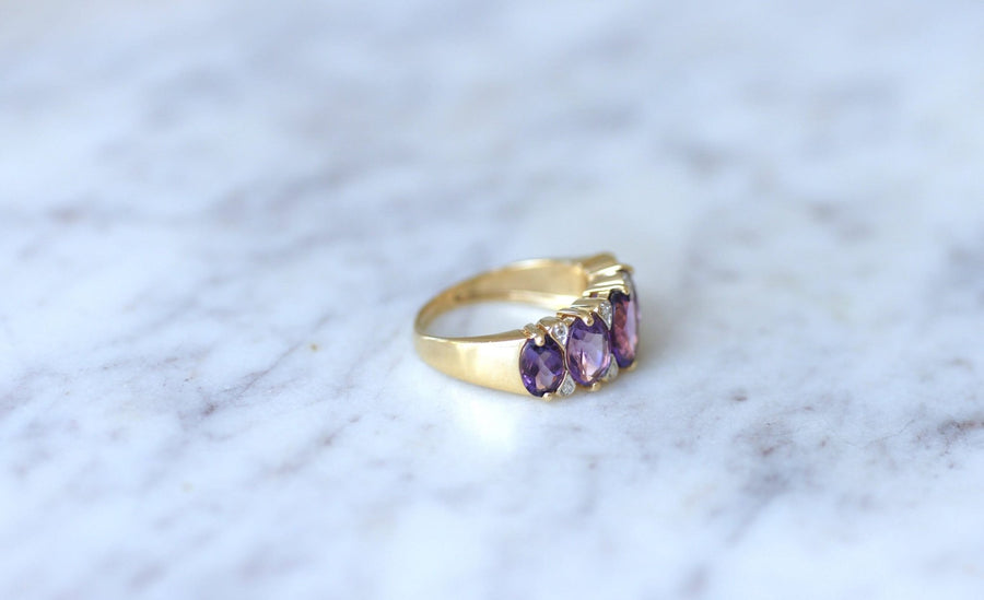 Amethyst and diamond garter ring - Galerie Pénélope