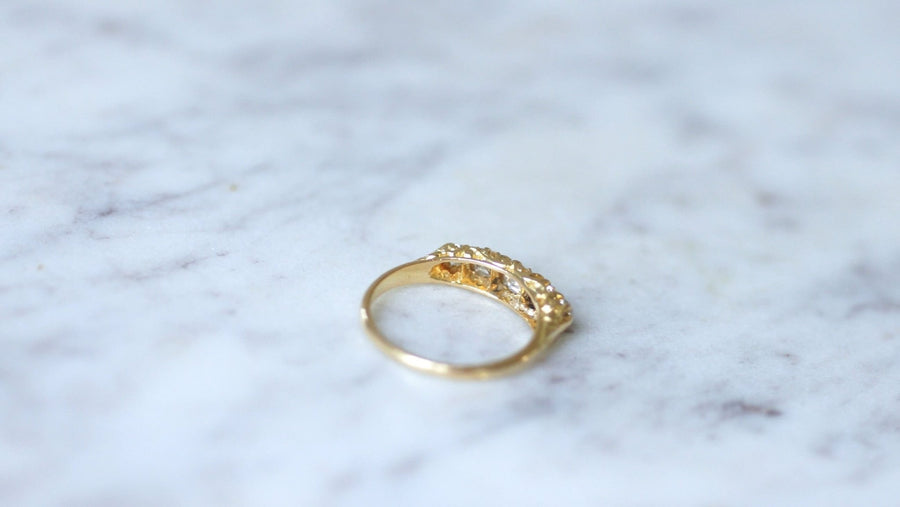 Diamonds on gold garter ring - Galerie Pénélope