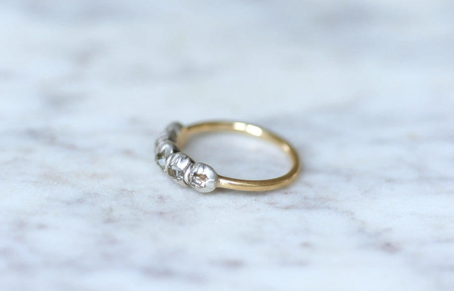 Table cut diamond garter ring - Penelope Gallery