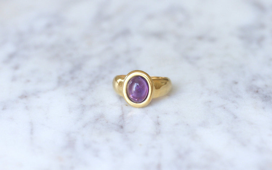 Amethyst on Gold Ring - Penelope Gallery