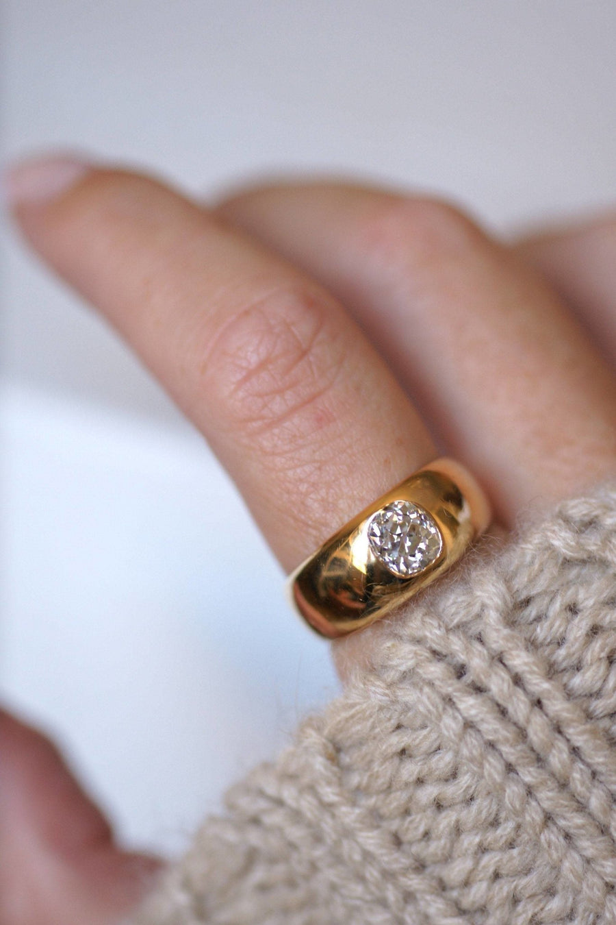 1.33 Cts old cut diamond ring - Penelope Gallery