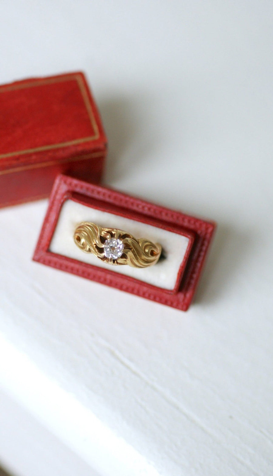 Yellow gold diamond ring - Galerie Pénélope