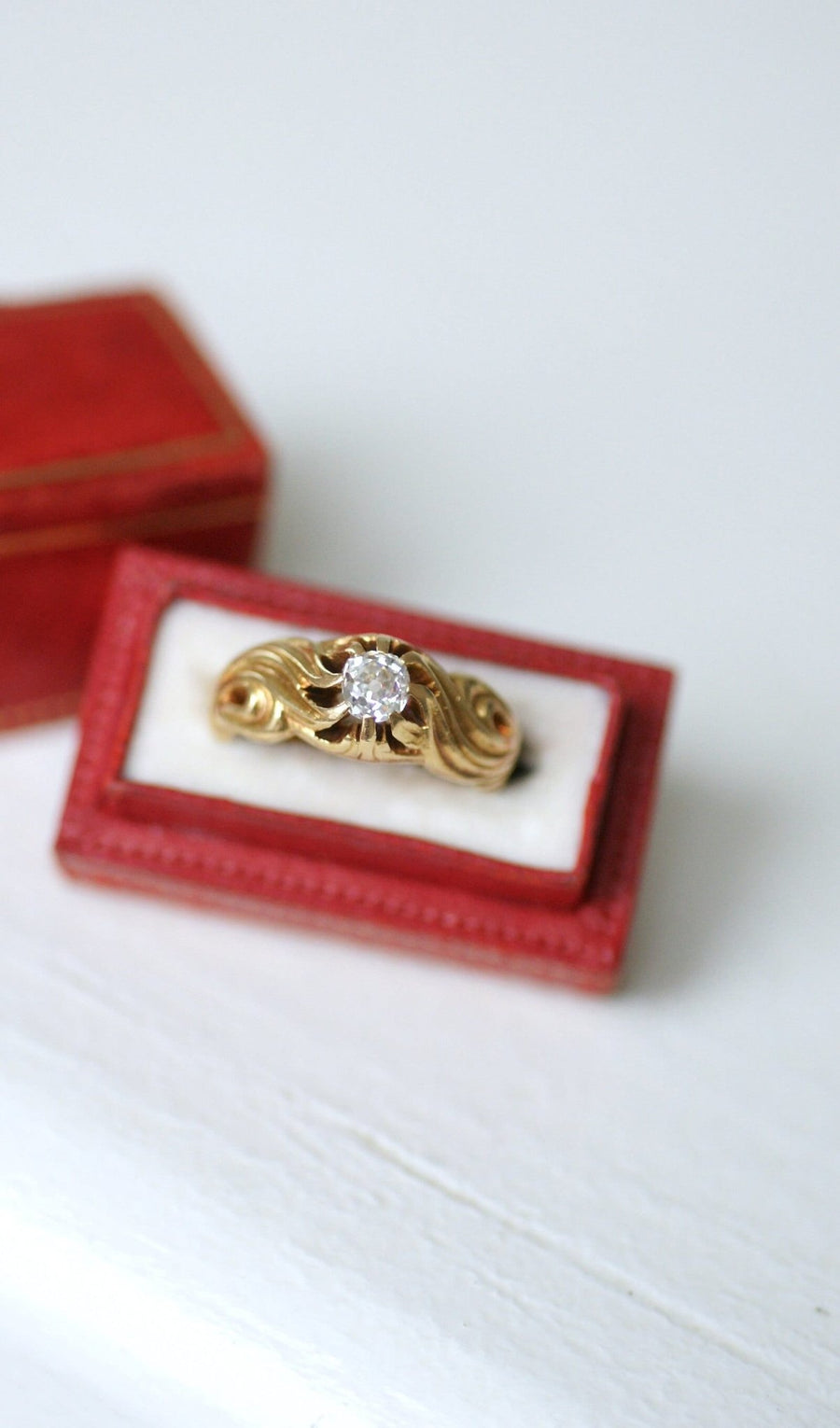 Yellow gold diamond ring - Galerie Pénélope