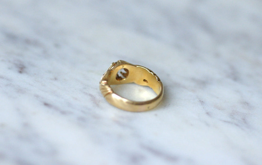 Yellow gold diamond ring - Galerie Pénélope