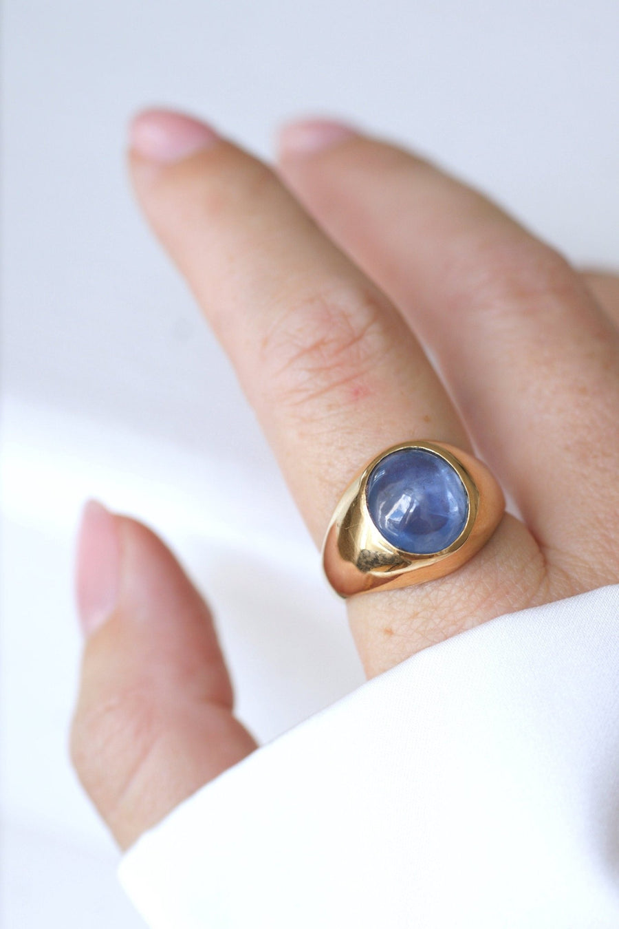 Vintage yellow gold and star sapphire ring - Galerie Pénélope