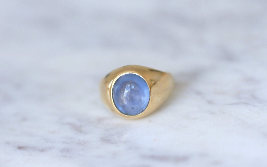 Vintage yellow gold and star sapphire ring - Galerie Pénélope