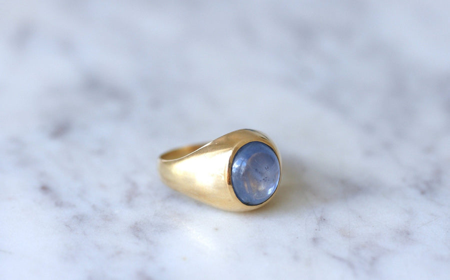 Vintage yellow gold and star sapphire ring - Galerie Pénélope