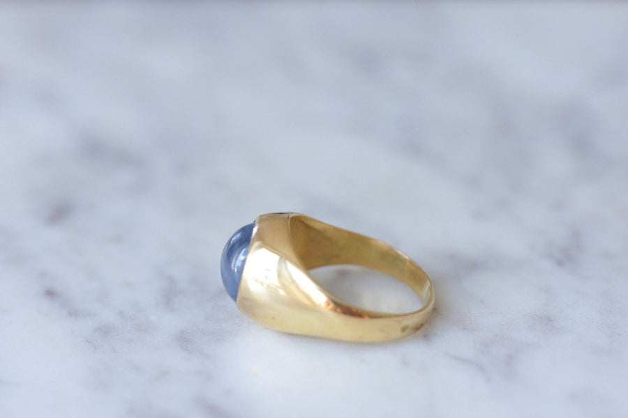 Vintage yellow gold and star sapphire ring - Galerie Pénélope