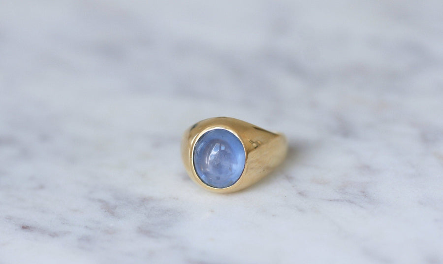 Vintage yellow gold and star sapphire ring - Galerie Pénélope