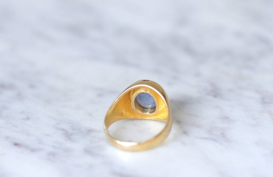 Vintage yellow gold and star sapphire ring - Galerie Pénélope