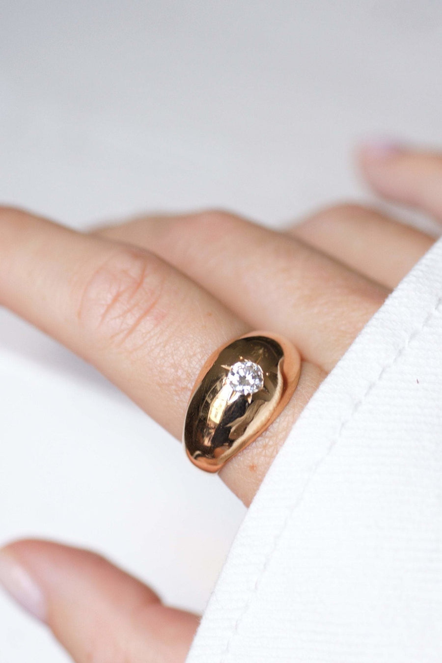 Vintage rose gold and diamond ring - Penelope Gallery