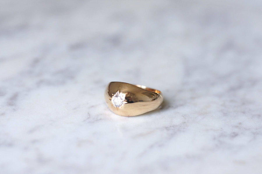 Vintage rose gold and diamond ring - Penelope Gallery